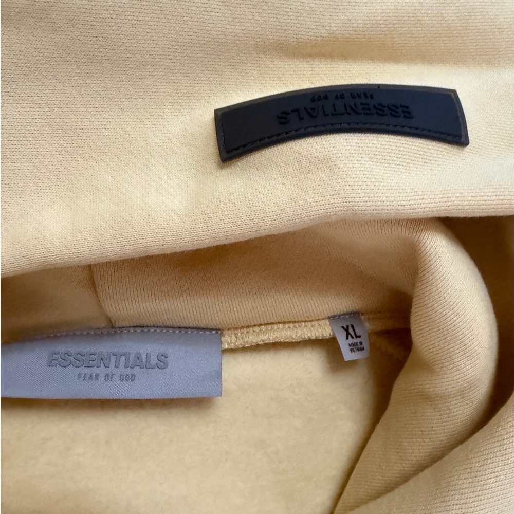 Fear of God Essentials Yellow Hoodie and Shorts Set - Picture 4 of 7